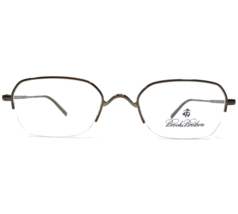 Brooks Brothers Eyeglasses Frames BB1013 1307 Brown Oval Half Rim 50-20-140 - $111.98