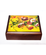 Vintage PAPYRUS Solid Cherry Wood Trinket Box With Felt Lining And Hinge... - £19.39 GBP