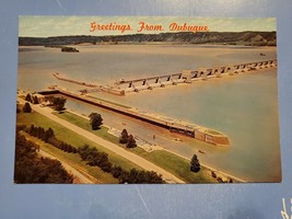 Vtg Postcard General Pike #11 Locks And Dam, Mississippi River, Dubuque,... - £4.27 GBP