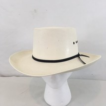 Western Express Appaloosa sz 7 White Hard Shell Banded Cowboy Hat - $19.80