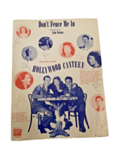 Don&#39;t Fence Me In Cole Porter Hollywood Canteen 1944 Movie Sheet Music Vintage - £13.89 GBP