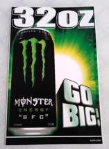 Monster Energy Drink 32 oz Go Big BFC Sticker - Surf Skate Snowboard 6&quot;h c2007 - £5.96 GBP