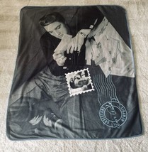 Elvis Presley Throw Blanket Fan Mail Stamp Letters 59 X 49 Inches Fleece Fabric - $29.58