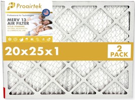 Proairtek AF20251M13SWH Model MERV13 20x25x1 Air Filters (Pack of 2) - £15.97 GBP