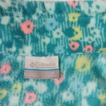 Columbia WG6778 Youth/Girls Size XL Green Floral Fleece Full Zip Jacket image 2