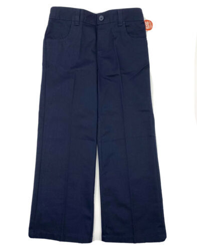 Primary image for French Toast Girls Uniform Pants 5 Navy Blue Bootcut Pull On Elastic Waist NEW