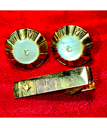 Men&#39;s Gold Vintage Swank Cufflinks and Tie Clip - $36.55 CAD