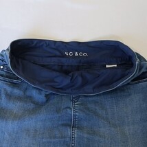 S.C. & Co. Denim Skort Women’s Blue Size Large Pull-On Stretch Mini Denim Skirt image 14