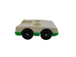 Fisher Price Little People Vintage Green &amp; White Luggage Car 2 Seater  - $4.94