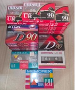 Lot Of 38 Maxell UR90 TDK D90, Memorex DBS 120 Maxell UR 120 Certron UX9... - $111.13 CAD