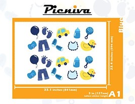 Picniva A1(5&quot;) Yellow Duck Baby Boy Kid Nursery Room Decal Sticker Clear... - £13.26 GBP