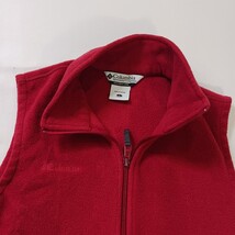 Columbia WL1470 Women's Red Full Zip Sleeveless Fleece Vest Size Large image 10