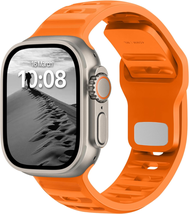 Rugged Apple Watch Band Strap Silicone 49/45/44/42/41/40/38mm iWatch 9 8 7 6 5 4 - £20.69 GBP
