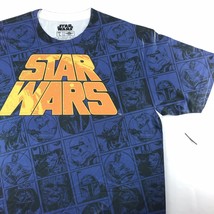 Star Wars Mad Engine T-Shirt Men&#39;s Size Large Blue Polyester 2 Sided NWT *Defect - £3.58 GBP