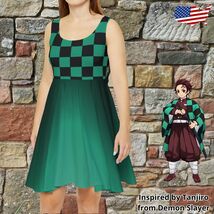 Tanjiro Skater Dress Demon Slayer inspired Anime Clothing Manga Cosplay ... - $46.02+