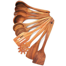 10 Pcs Wooden Kitchen Utensils Set Wooden Spatulas for Cooking | Wooden Cooking  - $104.36