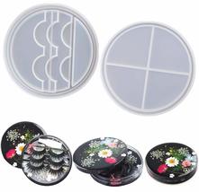 Eyelash Storage Box Resin Mold, Cosmetic Case with Lid Round Eyelashes H... - £9.84 GBP