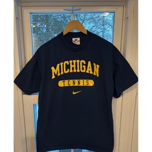 Vintage Nike Team Issued University of Michigan Tennis Made in USA Tshir... - $40.31