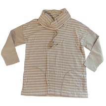 American living Small Gray striped 3/4 sleeve turtleneck shirt - $10.00