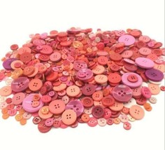 50 Resin Buttons Colorful Pinks Jewelry Making Sewing Supplies Assorted ... - $6.13