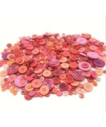 50 Resin Buttons Colorful Pinks Jewelry Making Sewing Supplies Assorted ... - $116.51 MXN