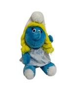 Vintage 1981 Plush Toy Smurfette Smurf Stuffed Animal Blue White Yellow ... - €12,79 EUR