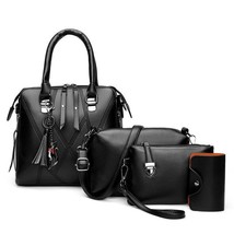 Top-handle Bags 4pcs Woman Bag Set Fashion Female Purse and Handbag Leather Shou - £44.17 GBP
