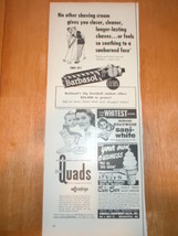 Vintage Barbasol Shaving Cream Sani White Print Magazine Advertisement 1950&#39;s - £7.08 GBP