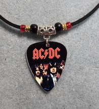 Handmade AC/DC Aluminum Guitar Pick Necklace - £9.69 GBP
