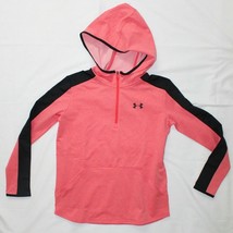 Under Armour Boys 1/4 Zip UA Hoodie Top Youth Red Black Large 1345510-608 - £36.05 GBP
