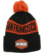 San Francisco City Name Winter Knit 3D Rubber Patch Pom Beanie Hat (Blac... - £15.94 GBP