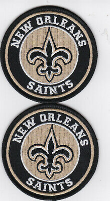 2 NEW ORLEANS SAINTS SEW/IRON ON PATCH EMBLEM NFL FOOTBALL JERSEY HELMET... - $12.99