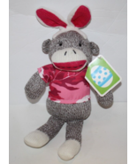 Dan Dee Pink Camo Easter Bunny Sock Monkey 10&quot; Rabbit Ears Stuffed Soft ... - $306.89 MXN