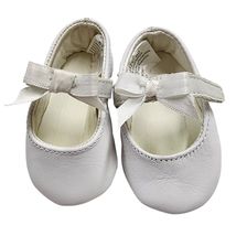 Gymboree Baby Girl White Leather Mary Jane Shoes Bow Size 00 Real Leathe... - $44.55