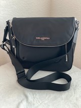 Karl Lagerfeld Paris Black Crossbody Bag Orig. $178 Nwt - £72.64 GBP