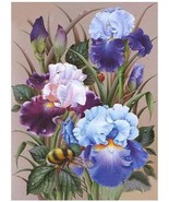 Syntego DIY Paint by Numbers for Adults, Blue Flowers &amp; Bee Canvas Oil A... - $9.99