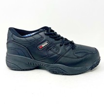 Skidbuster Slip Resistant Footwear Black Mens Wide Leather Work Shoes S5050 - $19.95