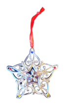 Lenox Sparkle and Scroll Silver Christmas Holiday Ornament - New - Star Multi - £17.19 GBP