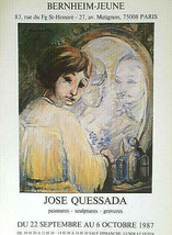 José Quessada – Bernheim-Jeune - Original Exhibition Poster - Affiche - 1987 - $151.34