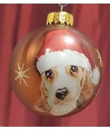 Beagle on a Copper Glass Ball with Glitter Ornament - Pet Dog Lover - 3&quot;... - £3.92 GBP