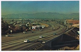 Postcard San Diego Freeway Los Angeles California - £3.04 GBP