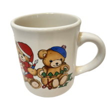 Vintage Alco Christmas Teddy Bear Coffee Tea Cup Mug Romania 8 ounce - £8.04 GBP