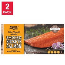 Salmon Wild Caught Smoked Sockeye Fillet Fish Alaskan Pacific 2 20OZ Pks 2.5LBS - £71.33 GBP