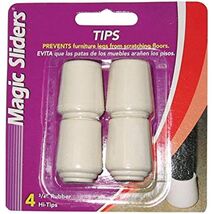 Leg Tip Rbr Wht 3/44pk - $16.34