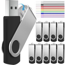 Flash Drive 1GB Memory Stick Bulk Pack of 10 Thumb Drives USB 2.0, Portable Jump - £36.86 GBP