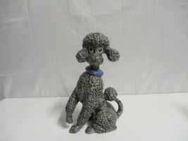 Vintage 1970s Gray Ceramic Spaghetti Noodle Poodle Dog 11&#39;&#39; x 7&#39;&#39; Unbranded - £56.04 GBP