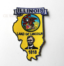 United States Illinois State Name Map Embroidered Patch - £4.28 GBP