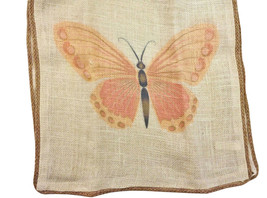 NWT Butterflies on Natural Jute Material 16x70 inches - $19.79