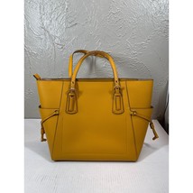 Michael Kors Voyager Pebbled Leather Tote Bag Handbag Marigold *see Desc... - $54.95