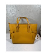 Michael Kors Voyager Pebbled Leather Tote Bag Handbag Marigold *see Desc... - $1,025.32 MXN